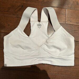 Alo Yoga - Airbrush Rev It Up Bra - White, Size Small
